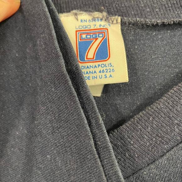 Vintage 90s New York Giants Logo 7 Single Stitch Shirt Adult Large - Picture 2 of 3